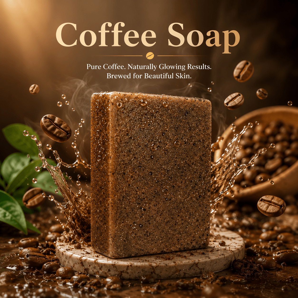 Organic Coffee Exfoliating Soap – Handmade Coffee Scrub Soap for Deep Cleansing & Instant Glow