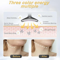 Vegena Face Massager Against Wrinkles, Face Beauty Device, Electric Face Massager Anti-Wrinkle with 3 Modes 45°C Anti-Wrinkle Face Device Skin Tightening Ems Face Care Device Anti-Wrinkle